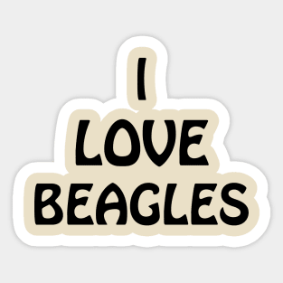 Barry Loves Beagles Sticker